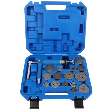 Imagem de 16 peças de pinça de freio pneumática ferramenta de compressão pinça de freio ferramenta de rebobinamento conjunto de ferramentas de ar para reparar bomba de freio de troca de pastilhas de freio para