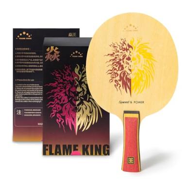 Imagem de Raquete profissional de pingue-pongue YAN-Wang, a peça única é externa e o outro lado é raquete de tênis de mesa de carbono Arylate embutida, para jogadores intermediários e avançados ou entusiastas