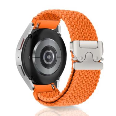 Imagem de MiKoyi Pulseiras de nylon para Samsung Galaxy Watch 7/relógio FE/Watch 6/5/4 de 40 mm e 44 mm/Watch 6 Classic de 47 mm e 43 mm, pulseira esportiva de nylon de 20 mm para Samsung Galaxy Watch 7 -