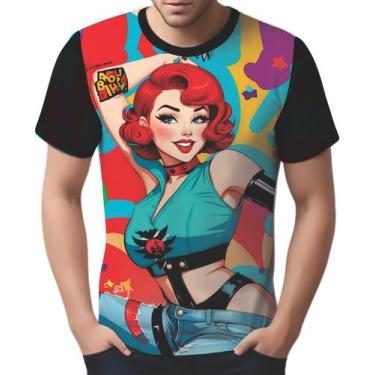 Imagem de Camisa Camiseta Tshirt Estampa Mu.lher Ruiva Pop Art Moda 4 - Enjoy Sh
