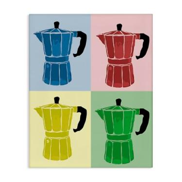 Imagem de Stupell Industries Design de arte de parede em tela estilo pop café expresso por Daniela Santiago, 40 x 50 cm