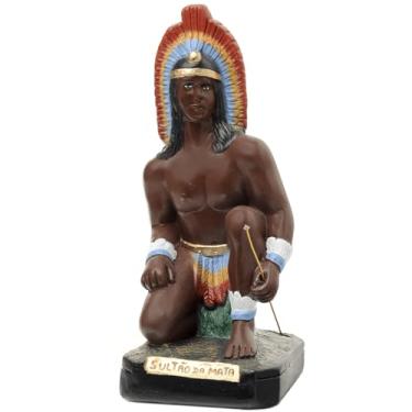 Imagem de Imagem Caboclo Sultão da Mata 20cm Gesso Escultura Umbanda