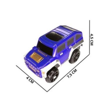 Imagem de Carrinho Trilha Maluca Flexível 56 Bloquinhos - Toy king, Azul
