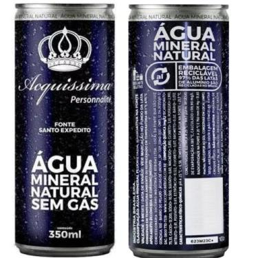 Imagem de Kit água mineral lata acquissima para restaurantes  pack 24 unidades -
