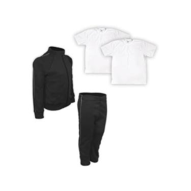 Imagem de Kit Conjunto de Frio Inverno Roupa Infantil Uniforme Escolar Helanca P