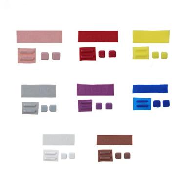 Imagem de Conjunto de tampa de parafuso de pés de borracha para console de jogos DS Lite NDSL substituição de capa à prova de poeira (preto)