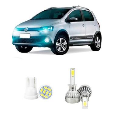 Imagem de Lampada Led Farol Baixo Volkswagen Crossfox 2008-14 20000lm - V10, Bra