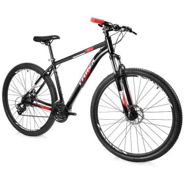 Imagem de Bike M100 MAX, Bicicleta Mountain Bike Aro 29, Freio a Disco, Quadro 19, Preto e Vermelho