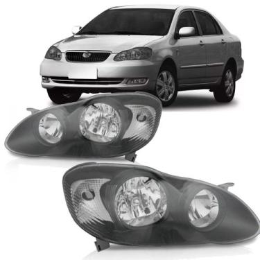 Imagem de Farol corolla fielder 2004 a 2008 mascara negra - TYC, Esquerdo