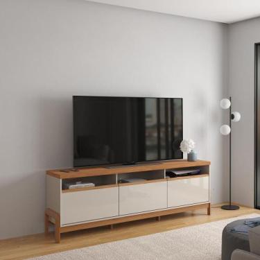 Imagem de Rack para TV até 70" Elegance 1,83m Lukaliam Móveis, Off White/Jequiti