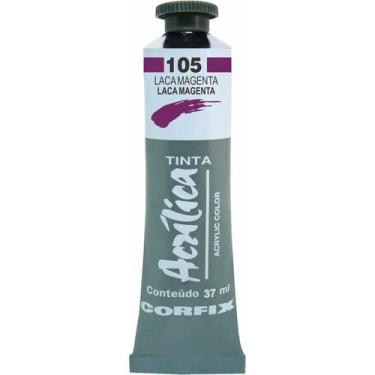 Imagem de Tinta Acrílica 37ml 105 Laca Magenta Corfix, 105 - LACA MAGENTA