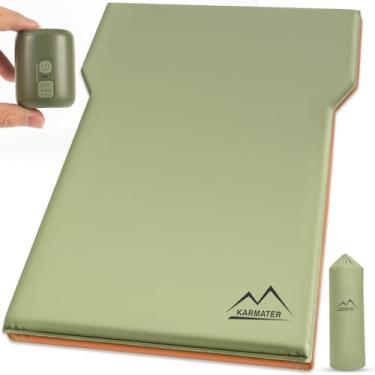 Imagem de SUV Colchão de ar cama de carro acampamento, almofada inflável para acampamento de carro com bomba de ar, colchão de acampamento de espuma viscoelástica ultrafino, almofada de dormir com isolamento de