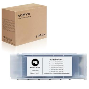 Imagem de Aomya T6941 Cartucho de tinta compatível com EPN T694 T694100 Cartucho de tinta pigmento 700 ml para SureColor T3270 T3720 T3000 T3200 T5000 T5200 T5270 T5720 T7000 T7200 0 T72 70 impressoras (foto
