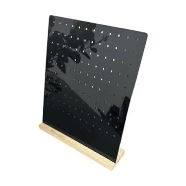 Imagem de Fiocias 120 BUROS BRIAÇES de ACRYLIC Brincador Brincador Pegboard Fácil de montar Planta Exibindo placa para uso doméstico Broches, Preto