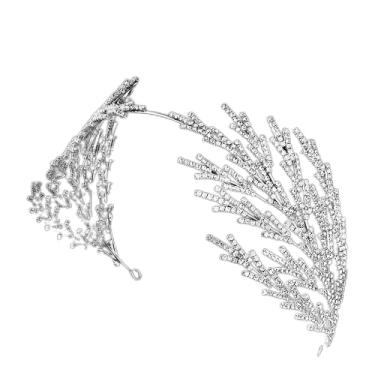Imagem de Tiaras e coroas de cristal para noivas, coroa de casamento, diadema de cristal de strass, enfeite de cabelo de noiva, enfeite de noiva