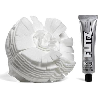 Imagem de Flitz Acessório de broca Buff Ball para carro com design autoresfriado, nunca queima e sem ferragens expostas para evitar arranhões, polir e polir qualquer superfície, lavável na máquina, 12 cm,
