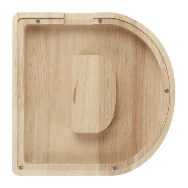 Imagem de PATIKIL Cofrinho de madeira, letra D, caixa de poupança de dinheiro de acrílico transparente, personalizado, aniversário, Natal, remoção de ervas daninhas, decoração de festa para dinheiro, moedas