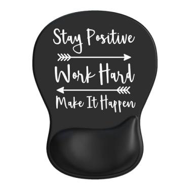 Imagem de BOCHEERY Tapete de mouse confortável com descanso de pulso em gel, mouse pad ergonômico para alívio da dor, superfície de suporte de pulso suave e base de poliuretano antiderrapante para computador