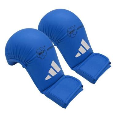 Imagem de Luva Karatê Adidas sem Dedão Azul Aprovada pela WKF, G, Azul