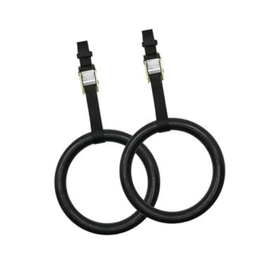 Imagem de oshhni Argolas de ginástica para crianças, argolas de exercícios de flexão, aderência profissional segura com alças ajustáveis ​​para escritório, academia em, Preto