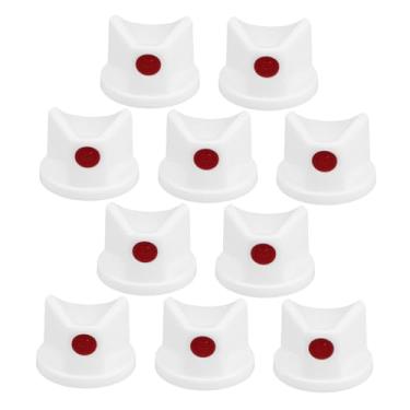 Imagem de STOBOK 10 peças de bicos de tinta spray para latas de aerossol, ponta de spray de plástico para arte de grafite, tampa de pulverização conveniente para pintura à mão, válvula de botão de tinta spray