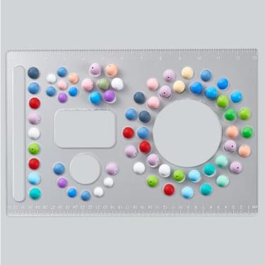 Imagem de BENECREAT Quadro de design de contas de 33,2 x 21 cm, placa organizadora de contas de acrílico transparente para pulseira, colar de joias faça você mesmo, 3 mm de espessura