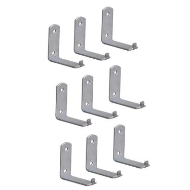 Imagem de Kit 9 Suporte Para Extintor De Incêndio Chapa L 2 Furo 6x5cm