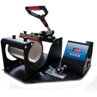 Imagem de PRENSA TÉRMICA PRETA PARA SUBLIMAÇÃO EM CANECAS SQUEEZES COPOS - 220V