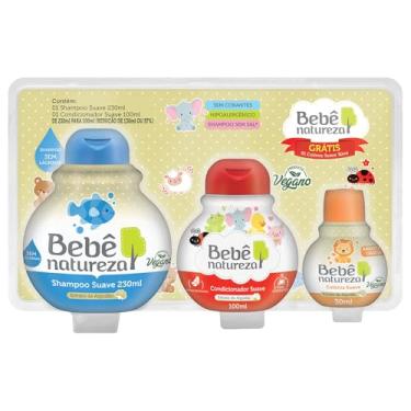 Imagem de Bebê Natureza Kit Suave Extrato de Algodão Shampoo 230ml e Condicionador 230ml e Colônia 30ml