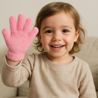 Imagem de Luva Infantil de Pelinhos Bem Quentinha - Store Birochi, Rosa