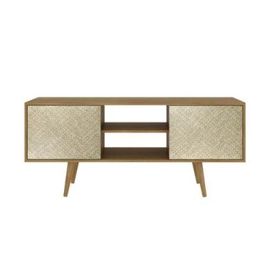 Imagem de Rack Para TV Até 42 Polegadas 136x59,5x33cm Natural/Palha - Tecnomobil