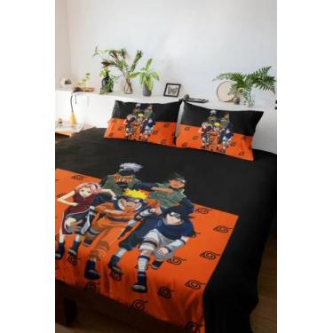 Imagem de Lençol Casal Naruto Shippuden Otaku + Colar Brinde Geek - Art Personal