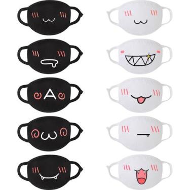 Imagem de Máscaras faciais Zhanmai Kawaii Anime Cute Reutilizáveis 10 peças em p