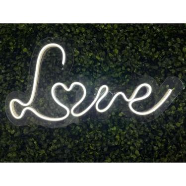 Imagem de Painel Acrílico Palavra Love Em Neon Led Luminoso 40cm - Comercial Luv