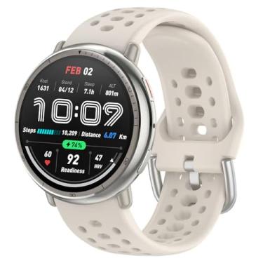 Imagem de ViCRiOR Pulseiras de relógio compatíveis com Amazfit Active 2/Active, pulseira de substituição respirável de silicone macio de 20 mm para Amazfit GTS 4/4 Mini / 3 / 3e/ 2 Mini / 2e/ 2 feminino e