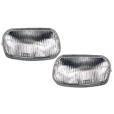 Imagem de TRQ Conjunto de faróis de neblina do lado do motorista e do passageiro compatível com Ford Ranger Mazda B2500 B3000 B4000 FO2592198 FO2593198 FO2593198