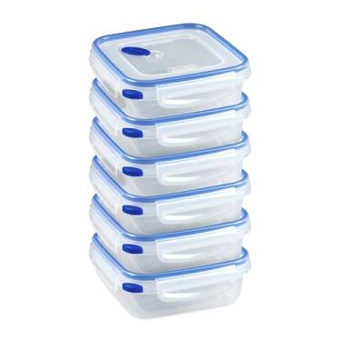Imagem de Sterilite Ultra-Seal 4 Taça Food Storage Container, See-Through tampa e base com azul acentos, 6-Pack