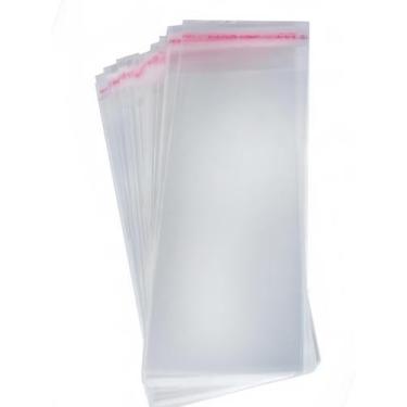 Imagem de Saco Adesivado Plástico Transparente 8,5x22+3cm Com 500 Unidades - FS