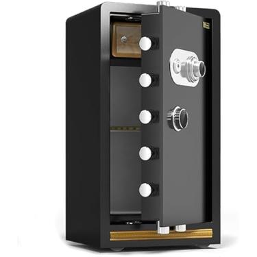 Imagem de Cofre De Documentos Para Escritório E Casa Caixa De Segurança De Dinheiro Com Trava De Segurança Mecânica Grande Armário De Segurança, Black, L*W*H-50cm*42cm*100cm