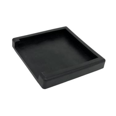 Imagem de YIJU Protetor de pés quadrado de PVC com trava deslizante, antiderrapante, protetor de pés espesso de 10x10 cm para suporte de agachamento, tubo quadrado