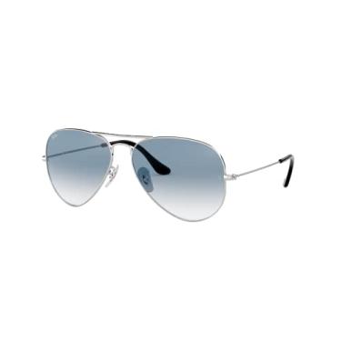 Imagem de Óculos de Sol Ray-Ban Aviator Large Metal 0RB3025 003/3F Tam 62 / Prata - Lentes Azul Gradiente