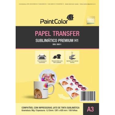 Imagem de Papel Sublimático A3 Resinado Premium H1 - 100 Folhas - nanoseries