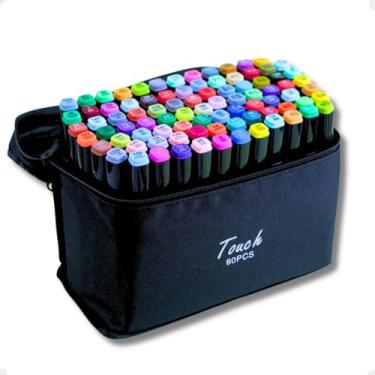 Imagem de 80 Canetas Marcadores para Colorir Bobbie Goods, Coco Wyo, Desenho Professional, Pontas Duplas, Codificados por Cores, Kit Estojo Touch de Bônus, Canetinhas Marca Texto (80)