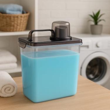 Imagem de Dispenser Trava Mais Cristal Bico Dosador Multiuso 3 Litros (1, Fumê, Grande)