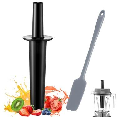 Imagem de Dunkive Mini ferramenta de liquidificador de substituição compatível com recipientes Vitamix 907.2 g 1,360.8 g, durável pequeno êmbolo e espátula de liquidificador de silicone para substituição para