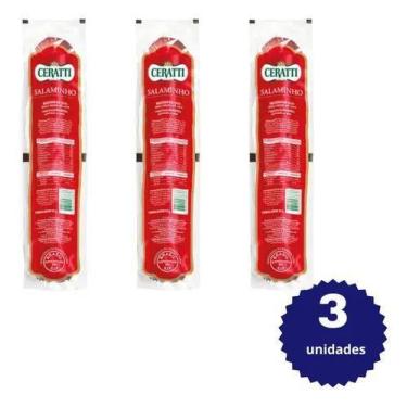 Imagem de Kit Salaminho Curado Tipo Italiano Ceratti 3 Unidades 900g