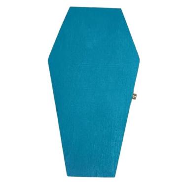 Imagem de oshhni Caixa de caixão de madeira com tampas articuladas, decoração de caixão, mini caixas de madeira para artesanato, lembrancinhas de festa de Halloween e, Azul