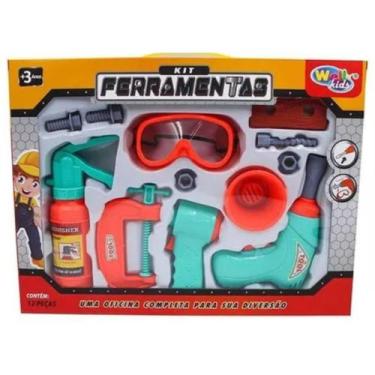 Imagem de Kit Ferramentas Infantil Furadeira Educativo Montar e Consertar Faz de