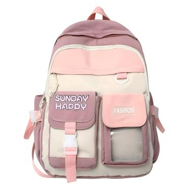 Imagem de Mochila Juvenil Feminina Passeio Cores: Roxo Com Rosa
