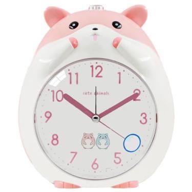 Imagem de Despertador infantil bonito desenho animado decorativo prático silencioso despertador com bateria para quarto, cabeceira, sala de estar, prateleira, não inclui bateria